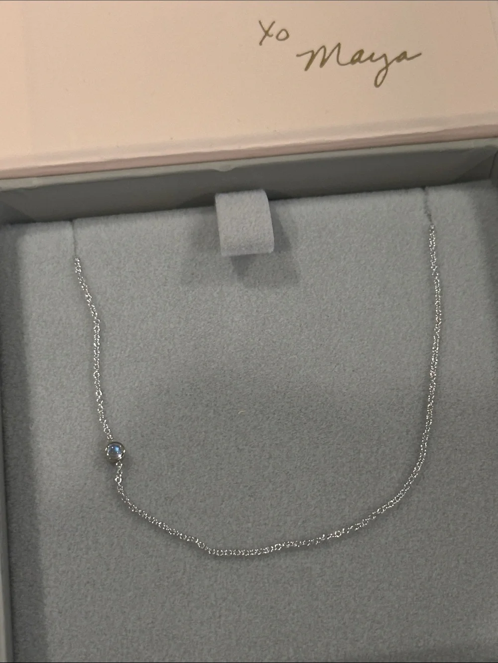 Maya Brenner 14k White Gold Necklace With Opal